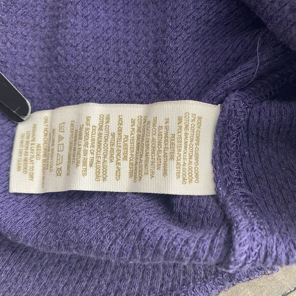 FREE PEOPLE Kombucha Crochet Cuff Thermal Aubergine Purple XS ASO Elena Gilbert - Picture 10 of 11